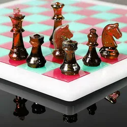 DIY Chess Piece/Board Crystal Multi Style Three-Dimensional Queen King 6 Silicone Mold For Chess Pieces Epoxy Resin