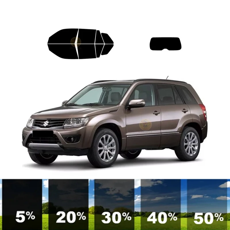 precut Removable Window Tint Film For Car 100% UVR 5%-35%VLT Heat Insulation Carbon ﻿For SUZUKI GRAND VITARA 4 DR SUV 2006-2013