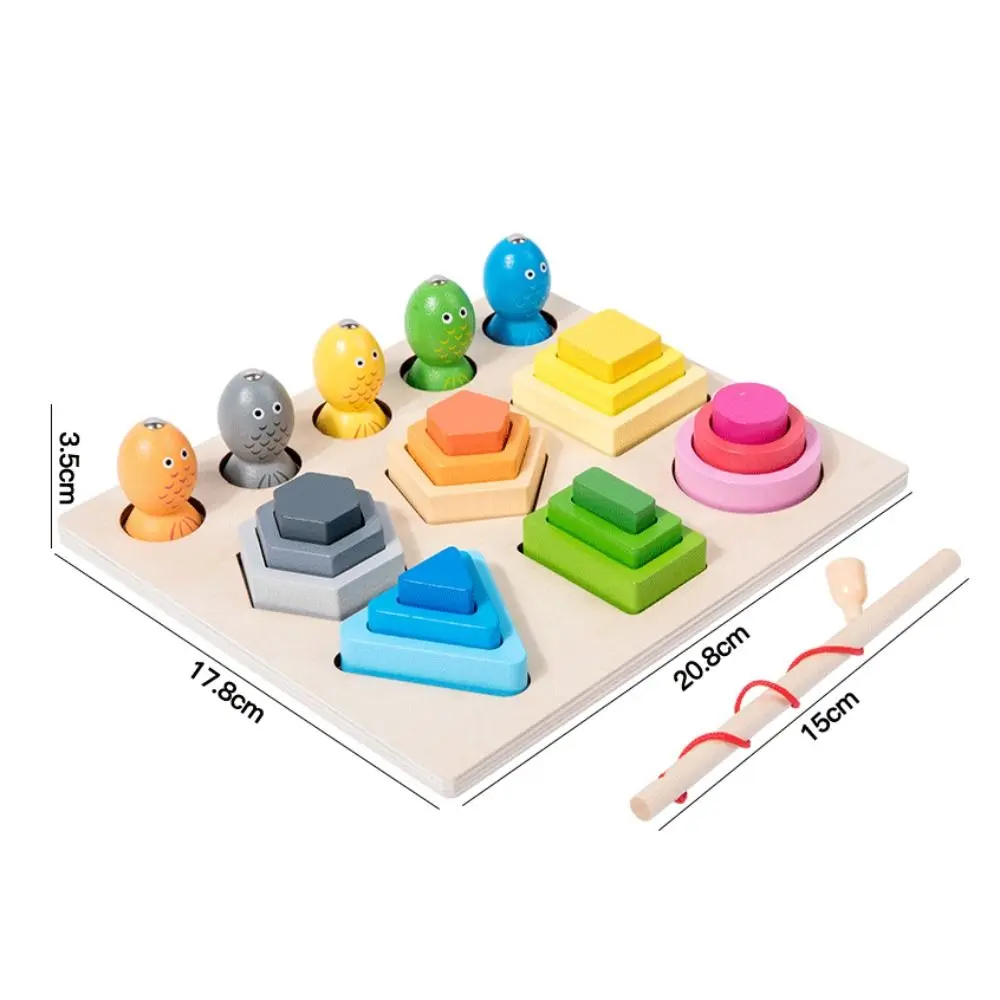 Wooden Shape Matching Toys Educational Colorful Montessori Wood Toys Montessori Geometrical Sorting Stacking Toys Kids Gifts