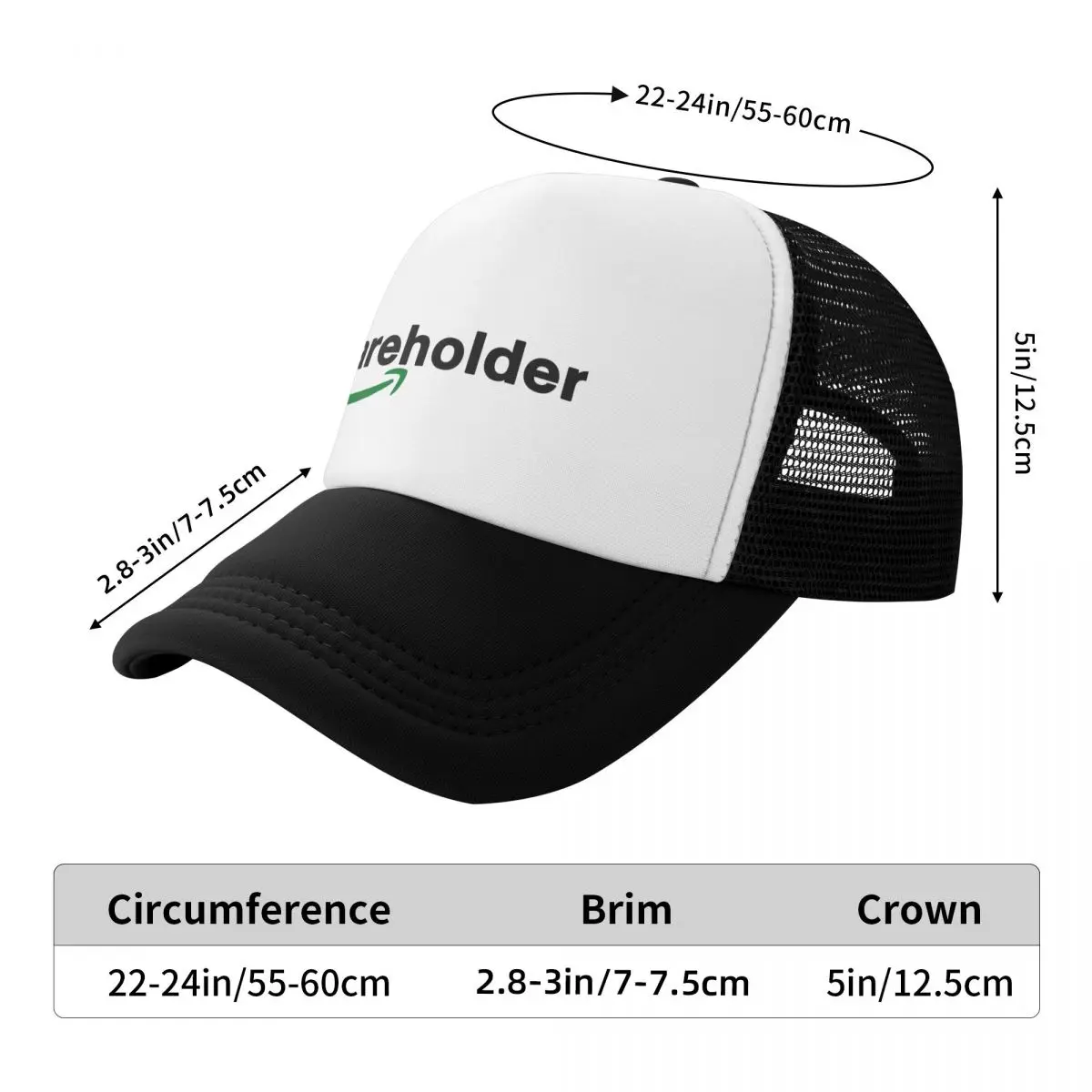 Shareholder Amazon Mockup قبعة بيسبول Snap Back Hat قبعة الشاطئ Snapback Cap Wild Ball Hat امرأة القبعات الرجالية