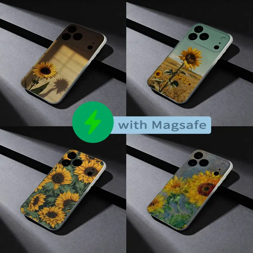 

Sunflower Bouquet Phone Case For iPhone 17,16,15,14,13,12,X,XS,Pro,Max,Plus,E,Air,Mini with Magsafe Magnetic Slim Frosted