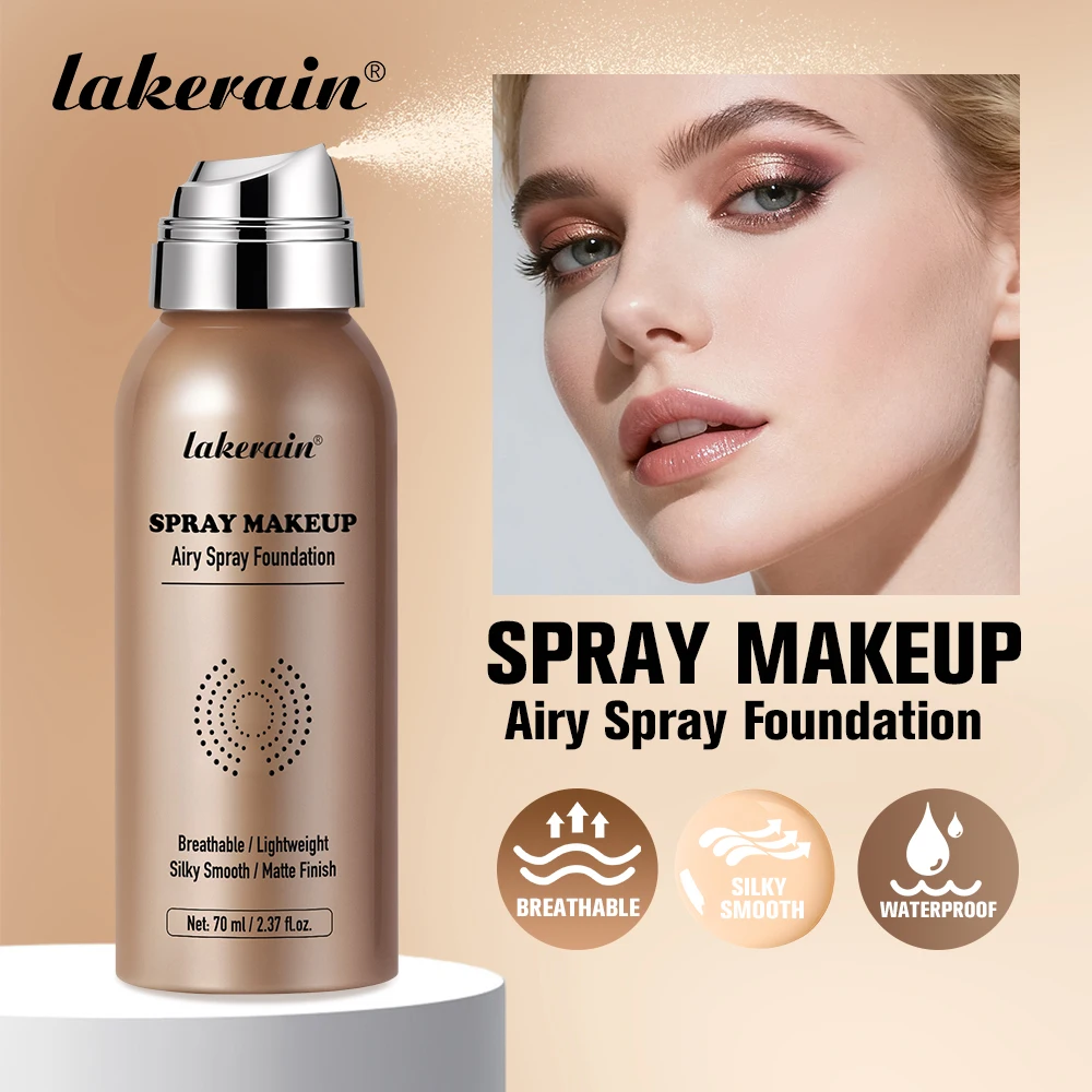 Airy Foundation Spray Waterproof Sweat-resistant Natural Silky Matte Finish Even Skin Tone Breathable Foundation Make-up Spray