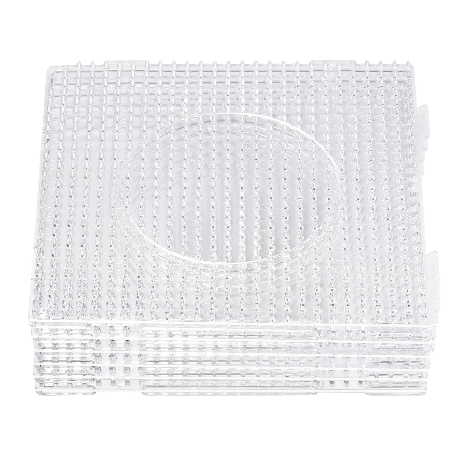 

Healifty 6pcs 5mm Large Square Fuse Beads Boards Clear Plastic Pegboards for Kids Craft Beads Fuse Beads Plates