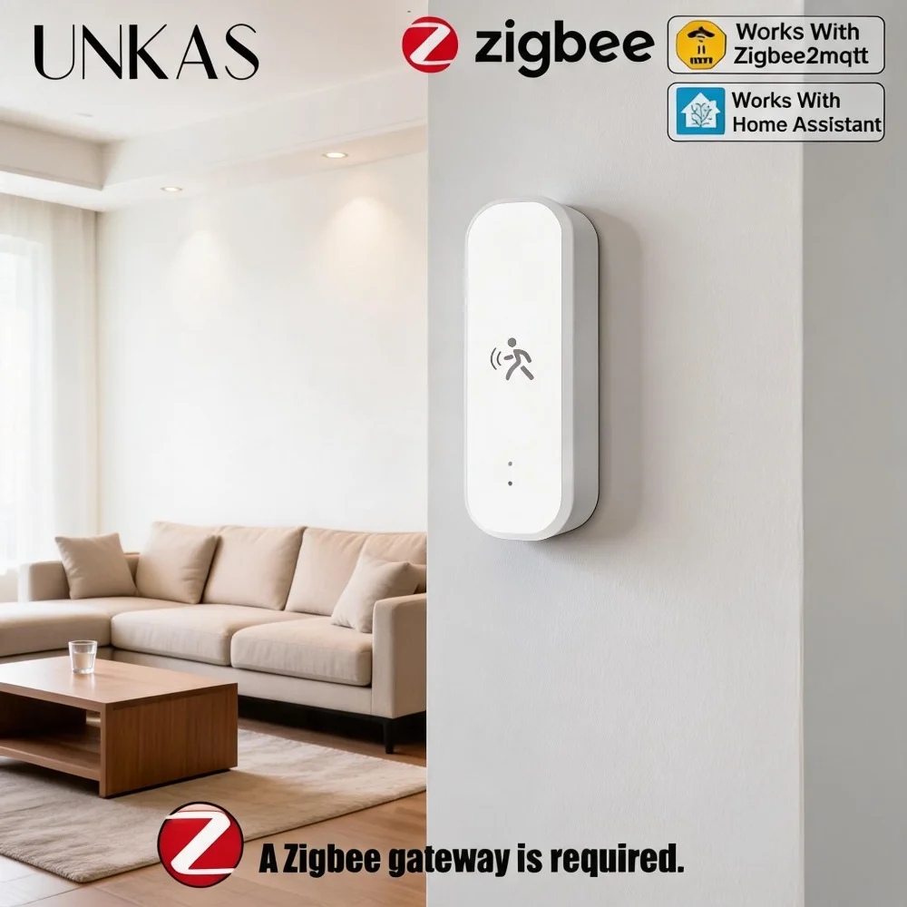 Zigbee 3.0 10G Mm Wave Radar Motion Sensor Smart Human Body Sensor with Illuminance Temperature Humidity Support Zigbee2MQTT