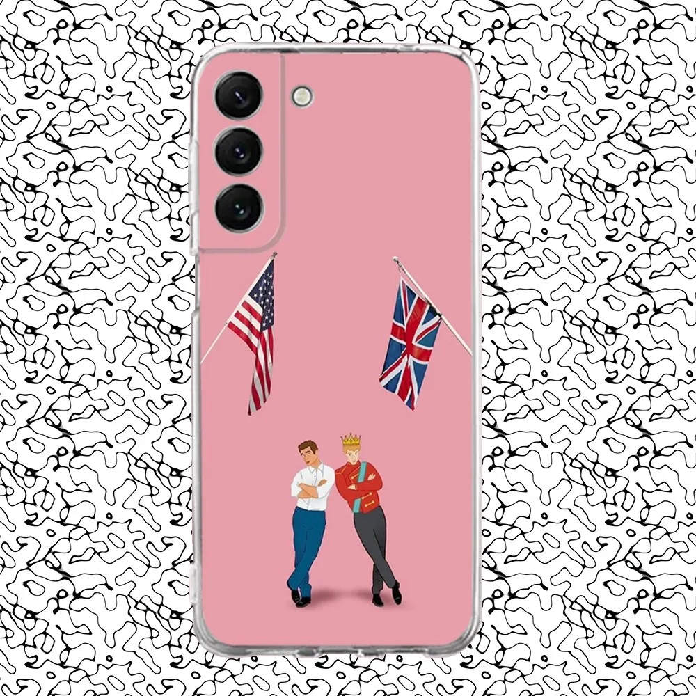 Funda de silicona para teléfono móvil Samsung, carcasa transparente de color rojo, blanco y azul real para modelos S30,S23,21,22,20 Ultra,S20 FE lite,S10,9,PIus Note20ultra