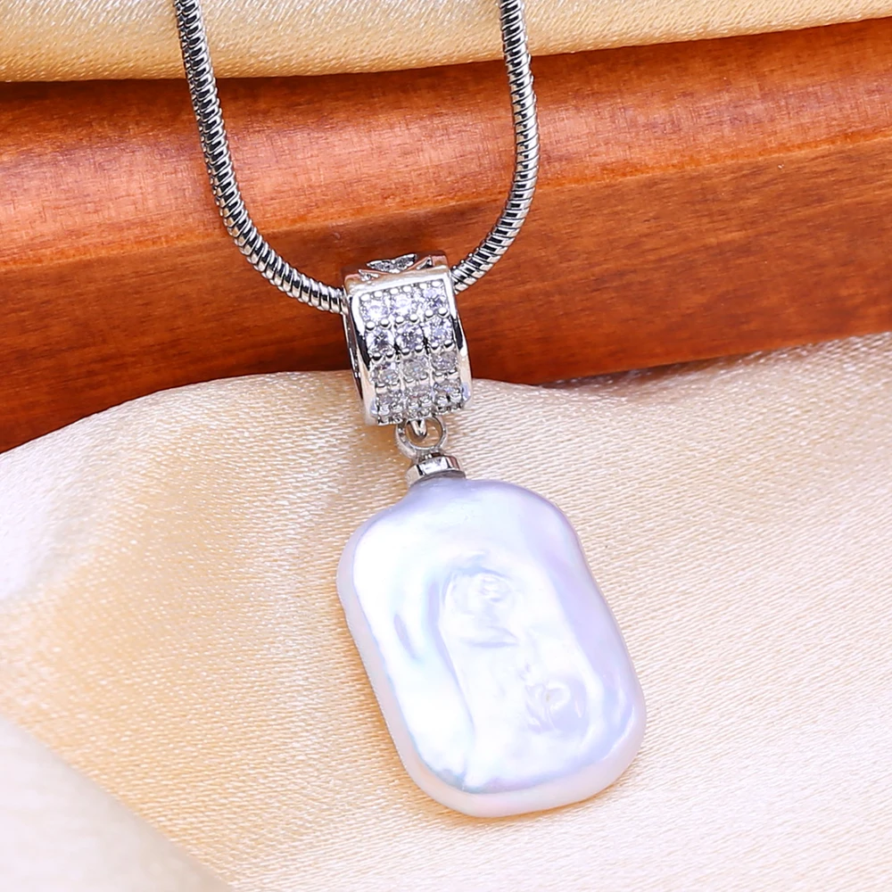 FENASY Natural Freshwater Big Baroque Pearl Necklaces Fashion Gold Silver Pendant Party Jewelry Birthday Gifts For Women