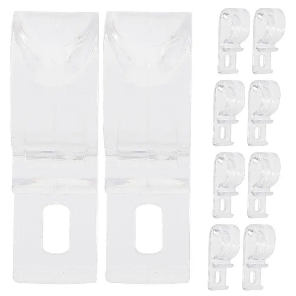 20Pcs Shade Hook Clips Transparent Pom Roller Shade Pulls for Beaded Chain Blinds Roman Vertical Curtains Drape Loop Clip Safety