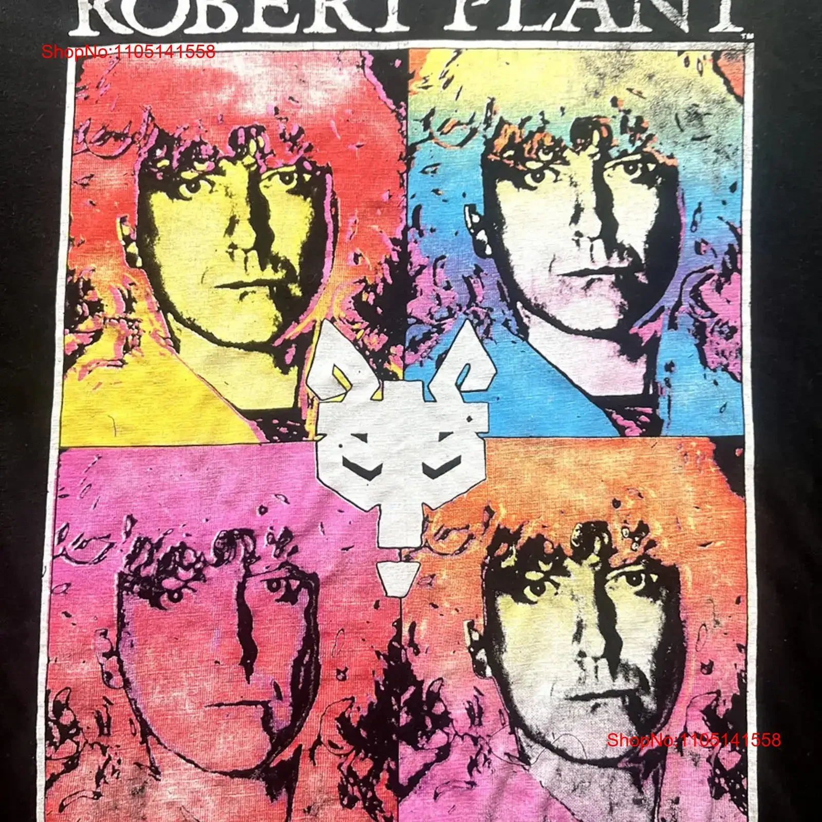 vtg Robert Plant collage black T shirt All sizes S to 45XL 3F641 vintage Washed Unisex Top For Everyday Wear homme Soft