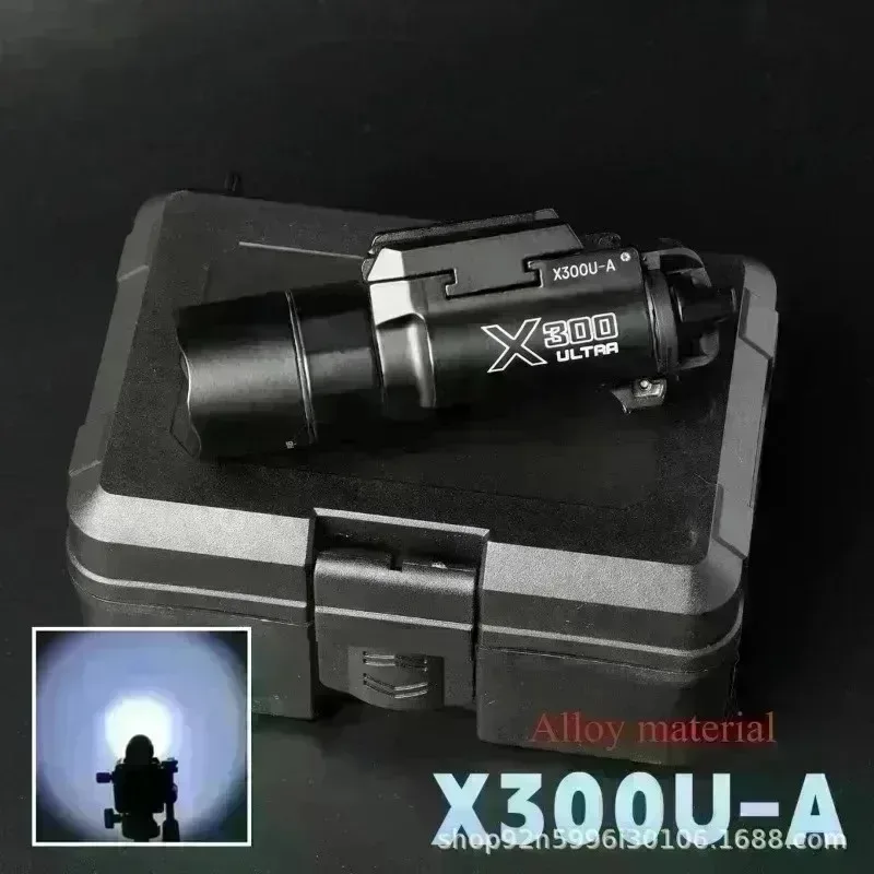 Model Hobby Fittings X300 Metal Flashlight Strobe Light Rail Installation Ornament