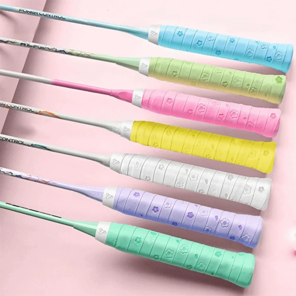 

New PU Badminton Handle Wrap Tape Non-slip Sweat-absorbent Badminton Racket Handle Grip Print Badminton Overgrip