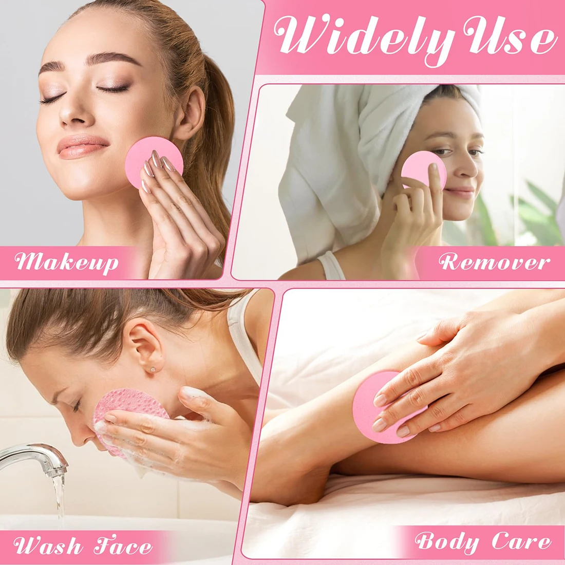 12 STKS Gezichtsspons Gecomprimeerd, Gezichtsreinigingsspons Cosmetische Natte Bladerdeeg Droge Natte Make-up Gezichtsspons Ronde Wassen Gezichtssponzen