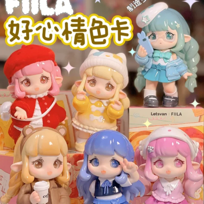 

Letsvan FIILA Flura, цветная карта с хорошим настроением, серия слепая коробка, игрушки-сюрприз, загадочная коробка, куклы, фигурка, милый подарок для девочек