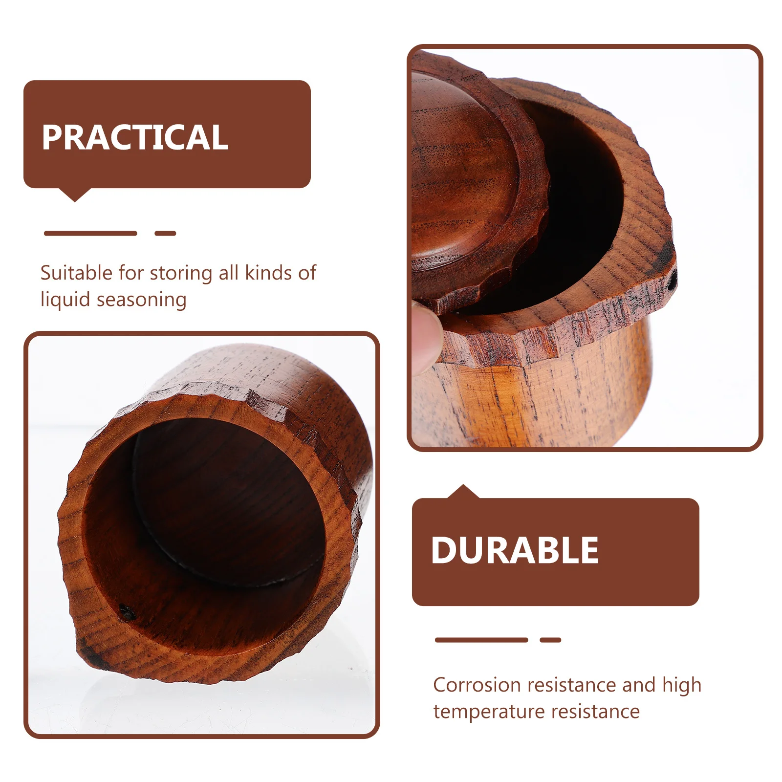 

Wooden Soy Sauce Bottle Fine Workmanship Kitchen Vinegar Jar Small Vinegar Dispenser Oil Bottle Sauce Container