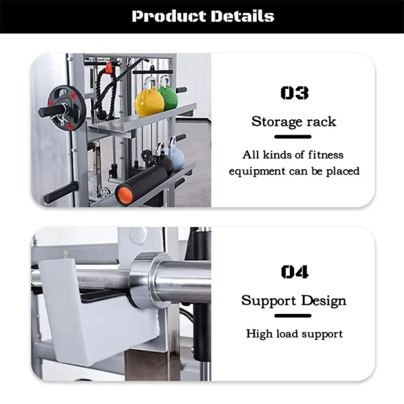 All in One Commercial Gym Equipment Multi Functional Power Cage Smith Machine