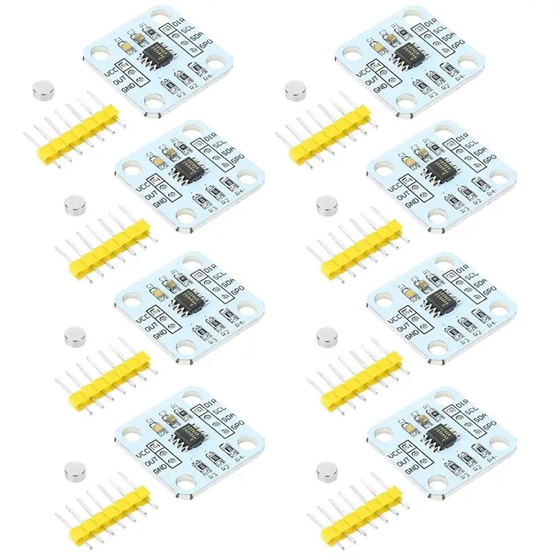 A25P Magnetic Encoder AS5600 Magnetic Induction Angle Measurement Sensor Module 3.3V 12Bit High Precision Magnetic Encoder 8PCS
