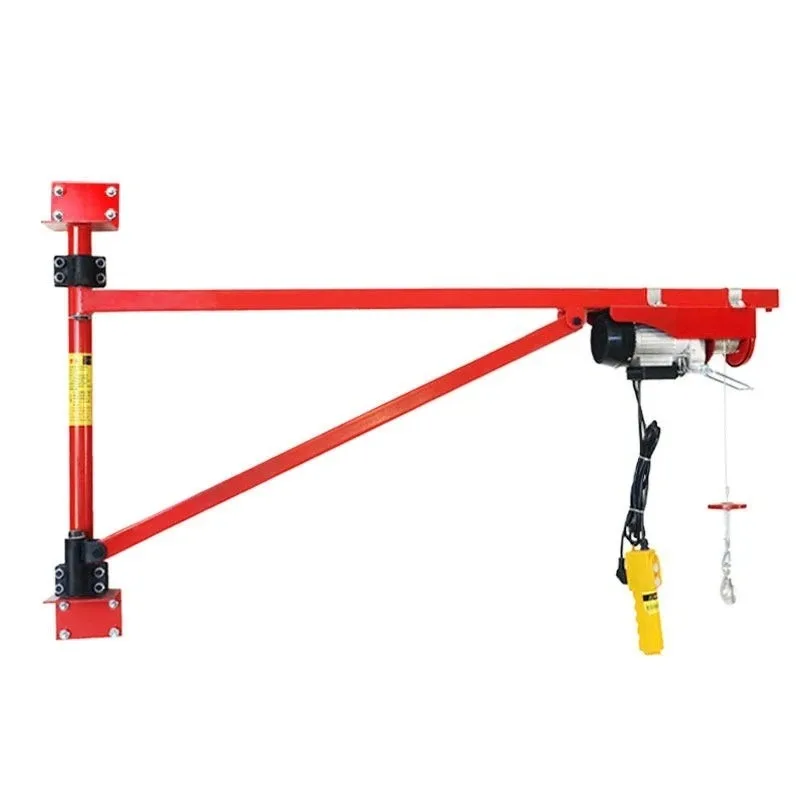 Mini Wall Mounted Hoist Lifting Crane Small Home Renovation Pulley Winch Jack Lift Equipment With Bracket