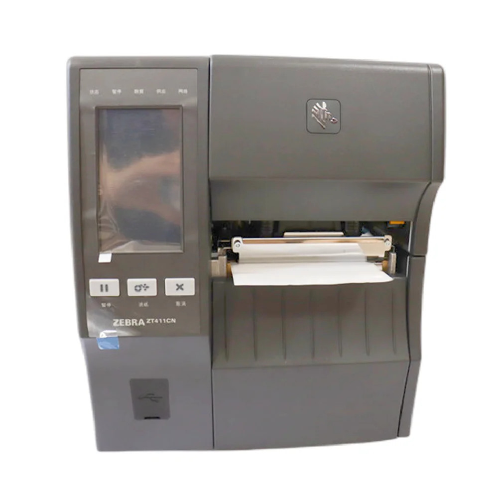 

High Quality Wholesale Industrial Barcode Label Printer Thermal Transfer Printer for zebra ZT411 300DPI with Cutter Printer