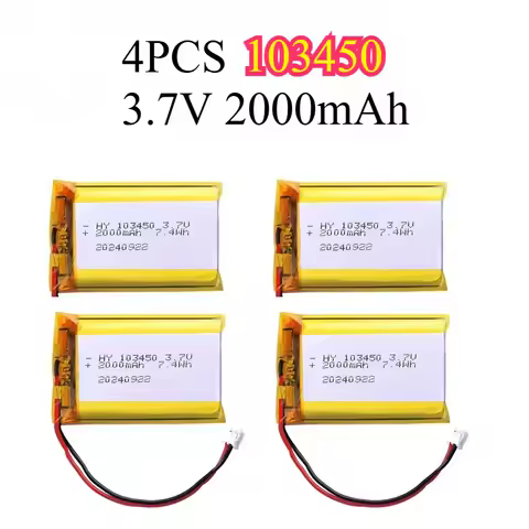 4PCS Polymer Lithium Battery 3.7V 1000mAh/1500mAh/2000mAh/2500mAh/3000mAh for PS4 Game Controller Walkie-talkie&nbsp;GPS Navigator