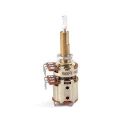 1PC High Quality 16type Double Shaft Potentiometer With Switch A50K B50K Shaft Length 30mm