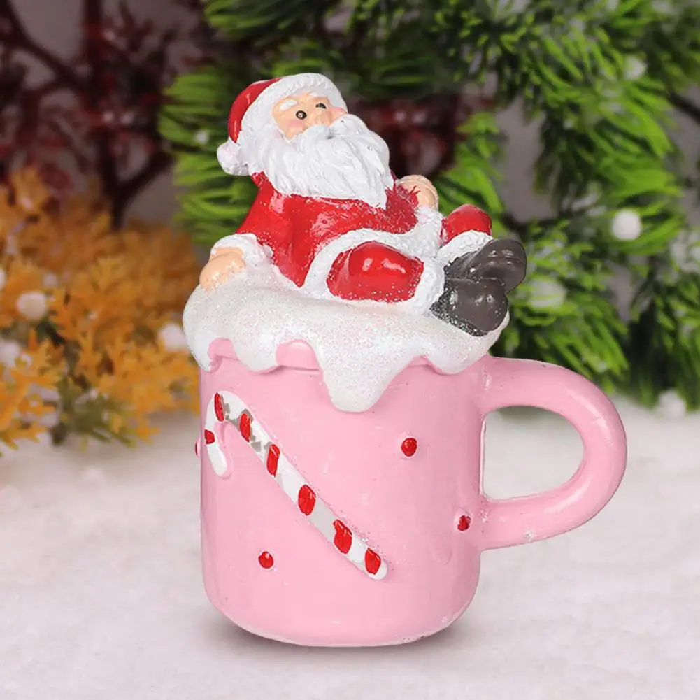 

Festive Holiday Decorations Exquisite Details Christmas Decor Festive Christmas Mini Coffee Mug Decor with Whipped for Home