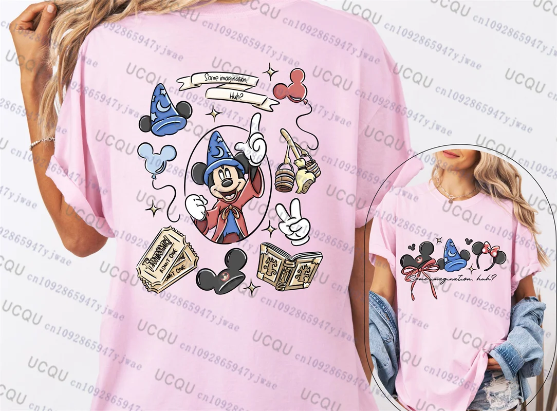 2026 Coquette القوس ميكي الساحر بعض الخيال هوه التي شيرت الخريف موضة القطن الرياضة ملابس نسائية عادية عادية التي شيرت #1