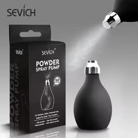SEVICH Hair Fibers Spray Applicator Black Dry Powder Atomizer Bottles Barber Powder Container Styling Tools Accessories