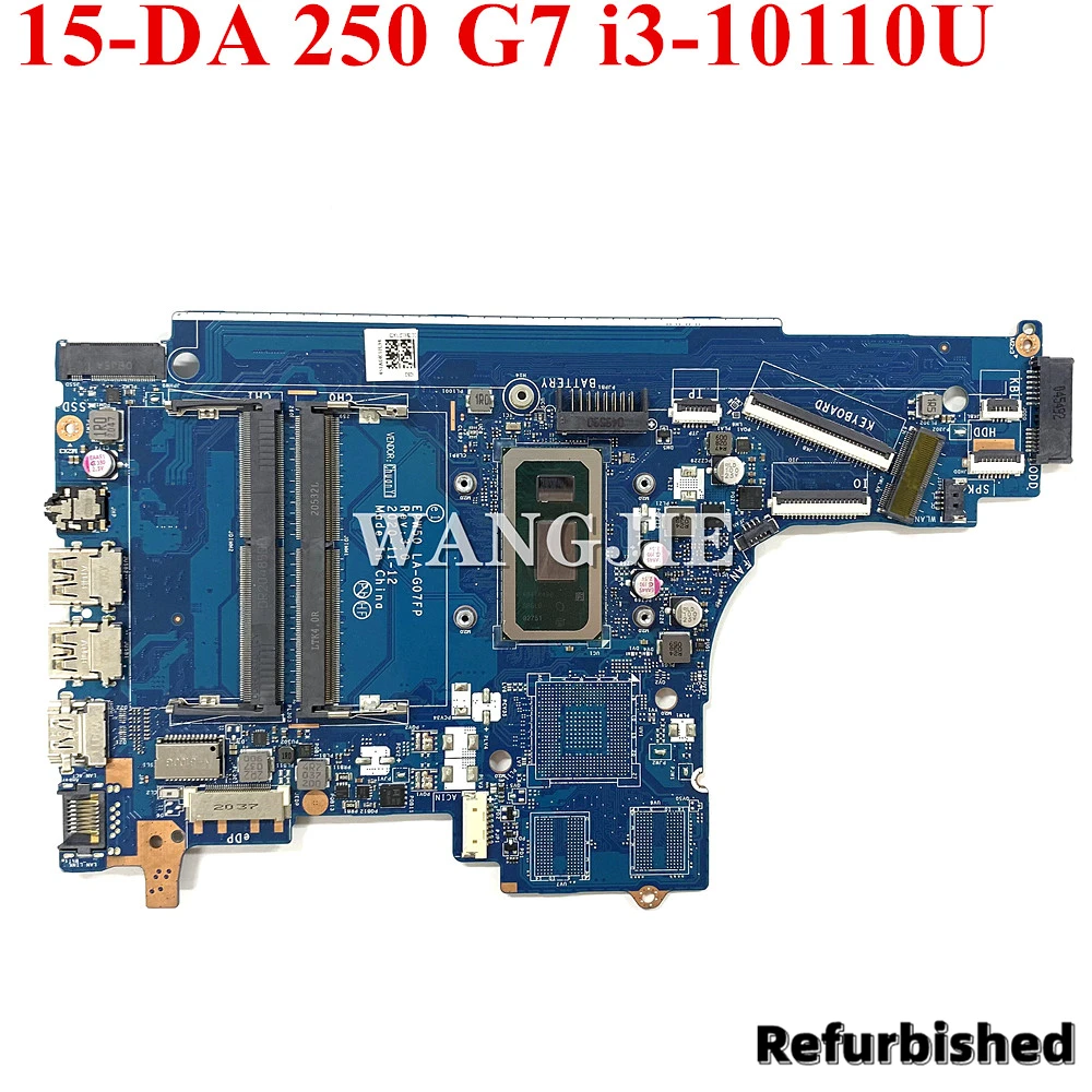 Refurbished Board For HP 15-DA 15T-DA 250 G7 Laptop Motherboard EPW50 LA-G07FP SRGL0 i3-10110U Fully Tested OK