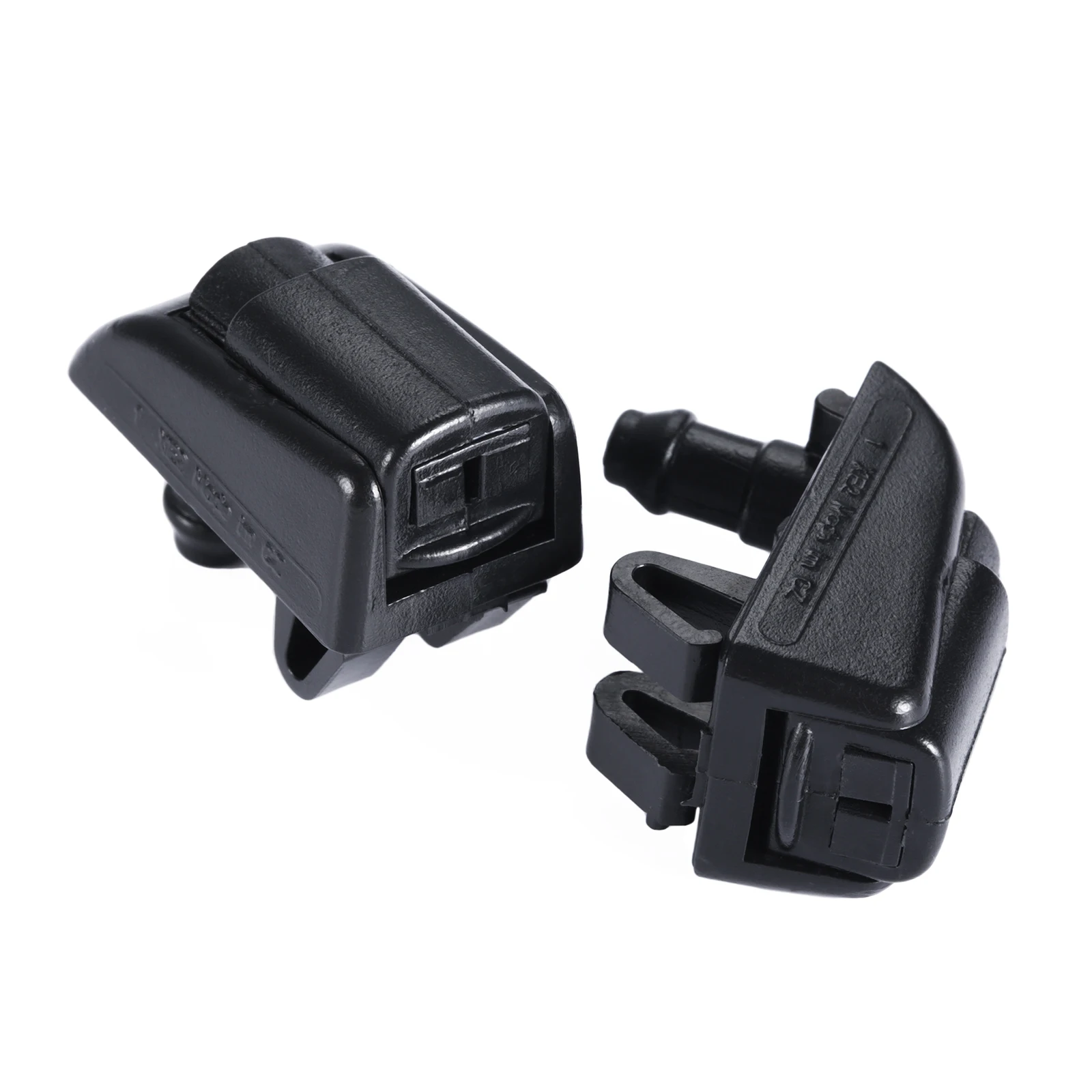 2 Pcs ABS Plastic Front Windshield Wiper Washer Jet Nozzle For Skoda Octavia 1Z 5E A5 A7 2005 - 2017 OE# 1Z0955985 Black