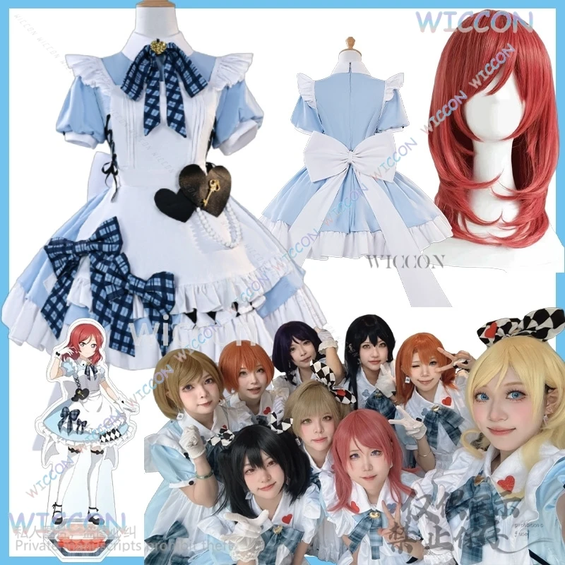 

Maki Nishikino Cosplay Love Live u's GiGO Cafe Anime Costume Kawaii Lolita Dress Maid Suits 코스프레 Summer Sweet Halloween Party