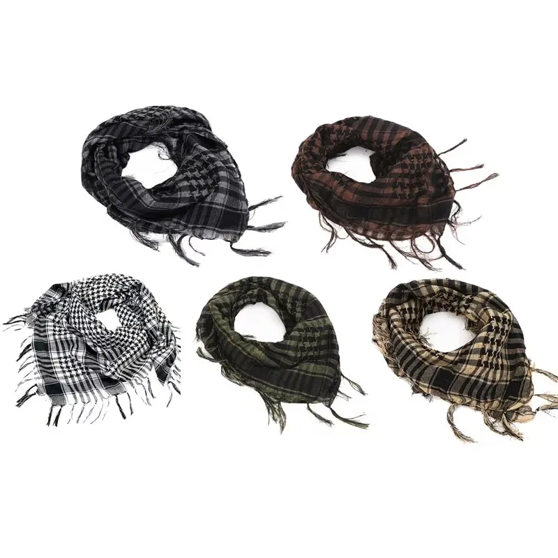 1/2/3/4 قطعة منقوشة الحجاب وشاح للرجال والنساء الحجاب الصحراء العربية لينة التكتيكية التنزه الأوشحة للجنسين عمامة شال عسكري #1