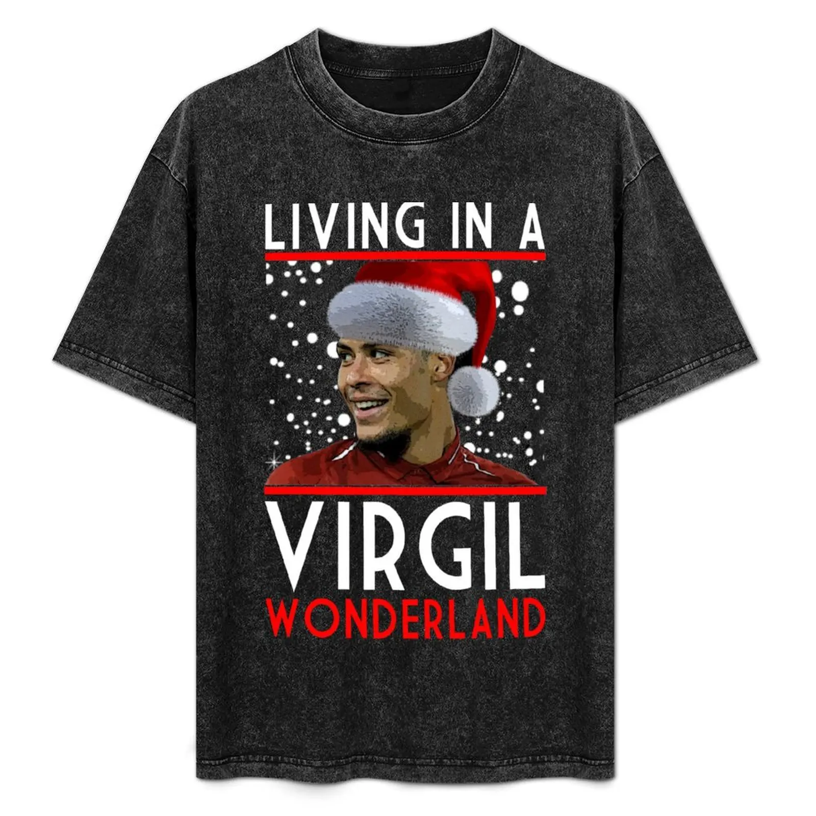 Living In A virgil Wonderland T-Shirt Fashion Print Casual Short Sleeve