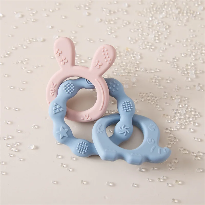 Baby Toys Silicone Anxiety Teethers Animal Bracelet Baby Toys 0 12 Months Cartoon Rattles Mobiles for Babies Silicone Teethers