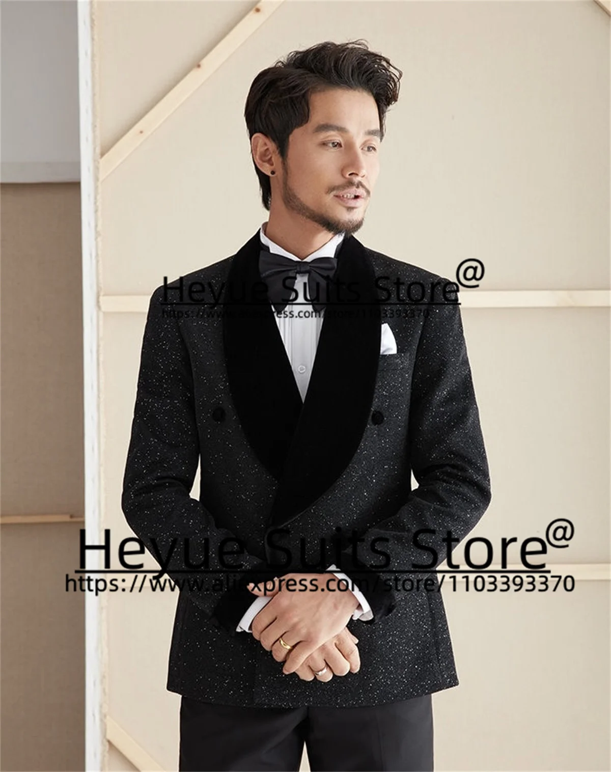 Shiny Red Elegant Suit For Men Slim Fit Velvet Shawl Lapel Groom Formal Tuxedos Party 2 Pieces Sets Trajes Elegante Para Hombres