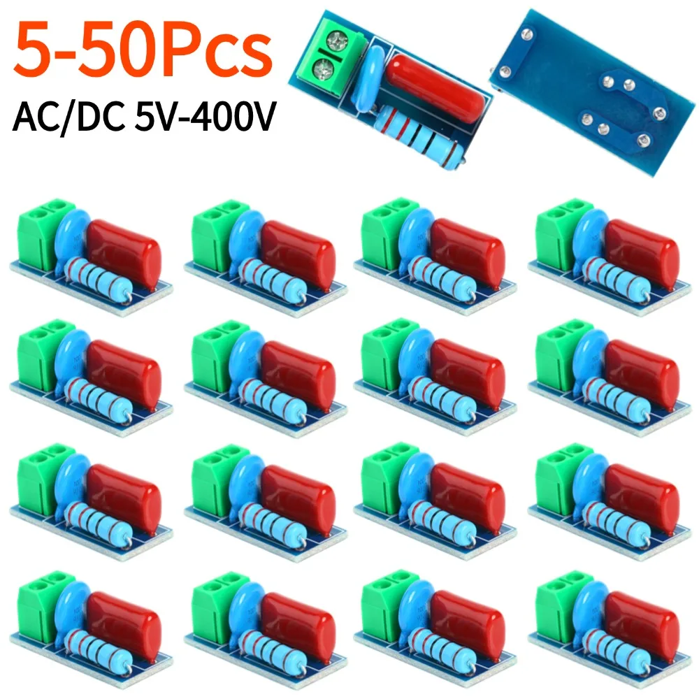 50-5 個 RC 吸収回路モジュールリレー接点保護抵抗サージ AC/DC 5V-400V スナバーボード
