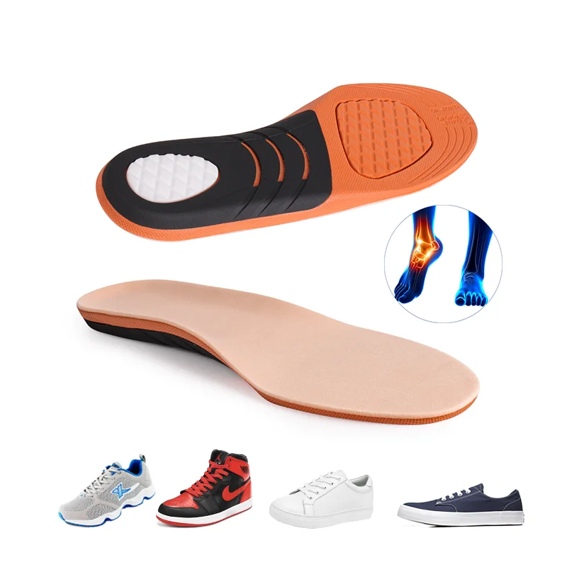 Comfortable PU Running Insole U-Shaped Heel Support Sweat Absorbing Soft Elastic Shock Absorption Insole
