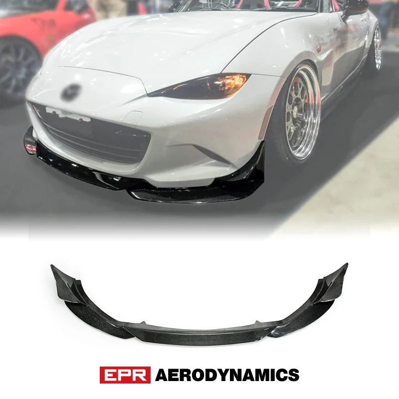 

Автомобильные аксессуары для Mazda MX5 Miata ND GVT3 стиль углеродное волокно передняя губа глянцевая отделка бампер сплиттер тюнинг под спойлер комплект