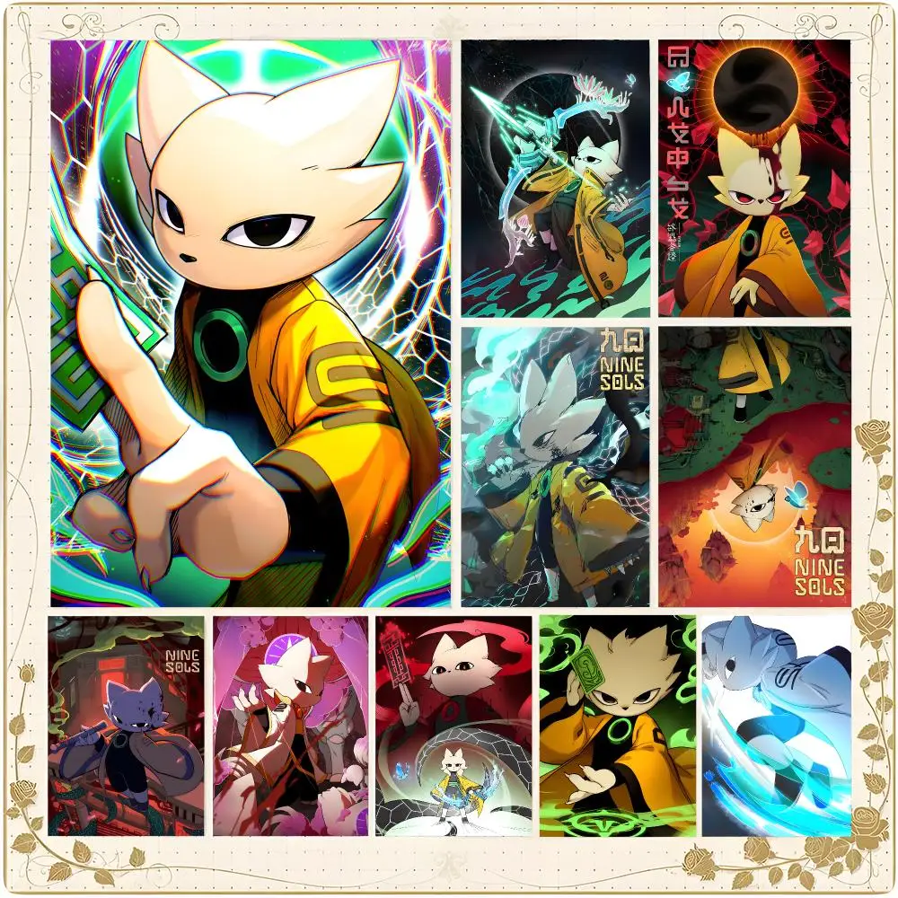 Mystical Futuristic Game N-Nine Sols Poster Framed Wall Art Painting for Living Room Interior Decor and Gift Options