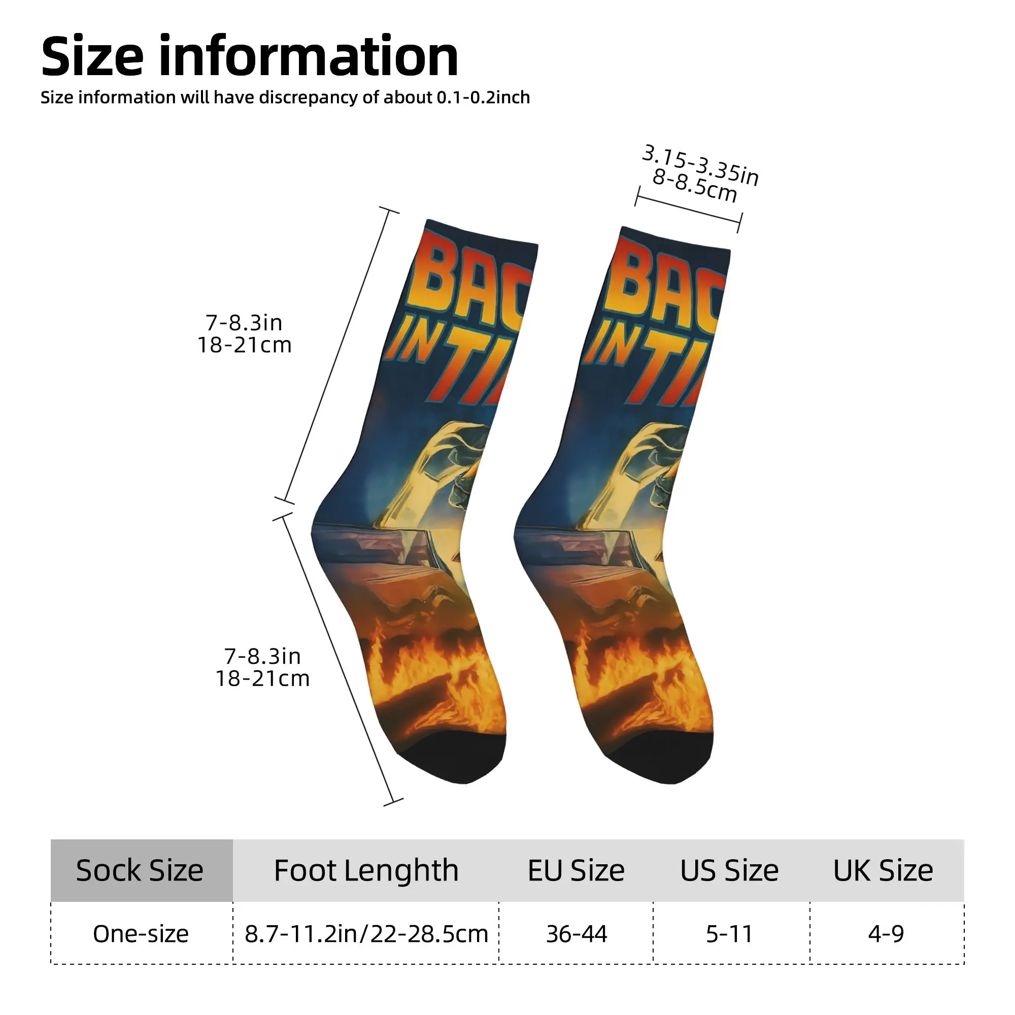 Back To The Future Socks  Gothic Stockings Adults Men Quality Outdoor Sports Socks Spring Printed Anti Slip Socks