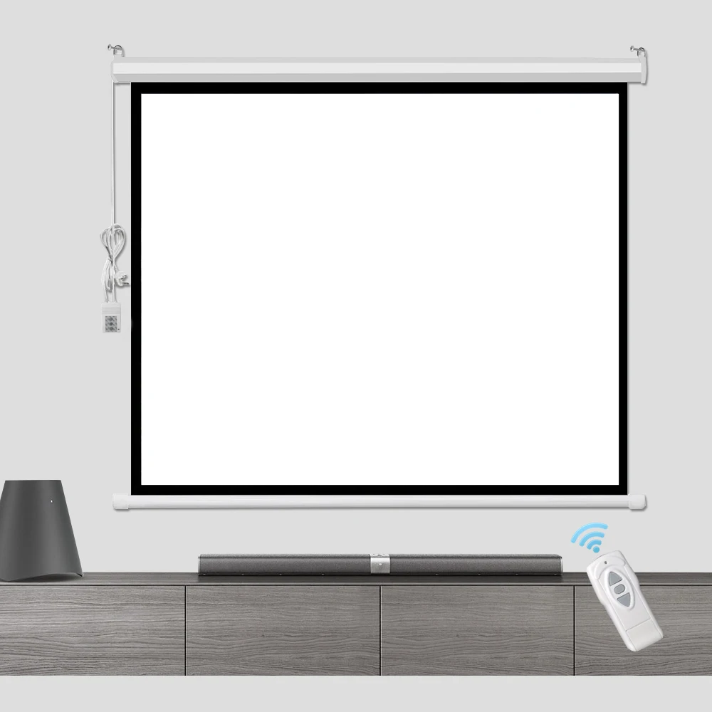 100 Inches Oversized Projector Screen With Bracket Home Office HD Smart Electronics Wireless Control Curtain Tv Accessories