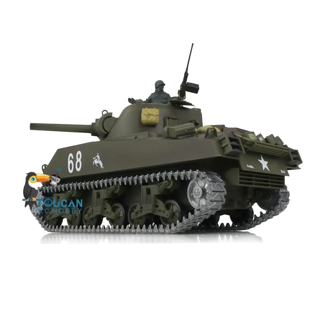 HENG LONG 1/16 modèle de réservoir RC 7.0 amélioré M4A3 Sherman 3898 pistes métalliques baril recul boîte de vitesses unité de fumée son du moteur TH17673