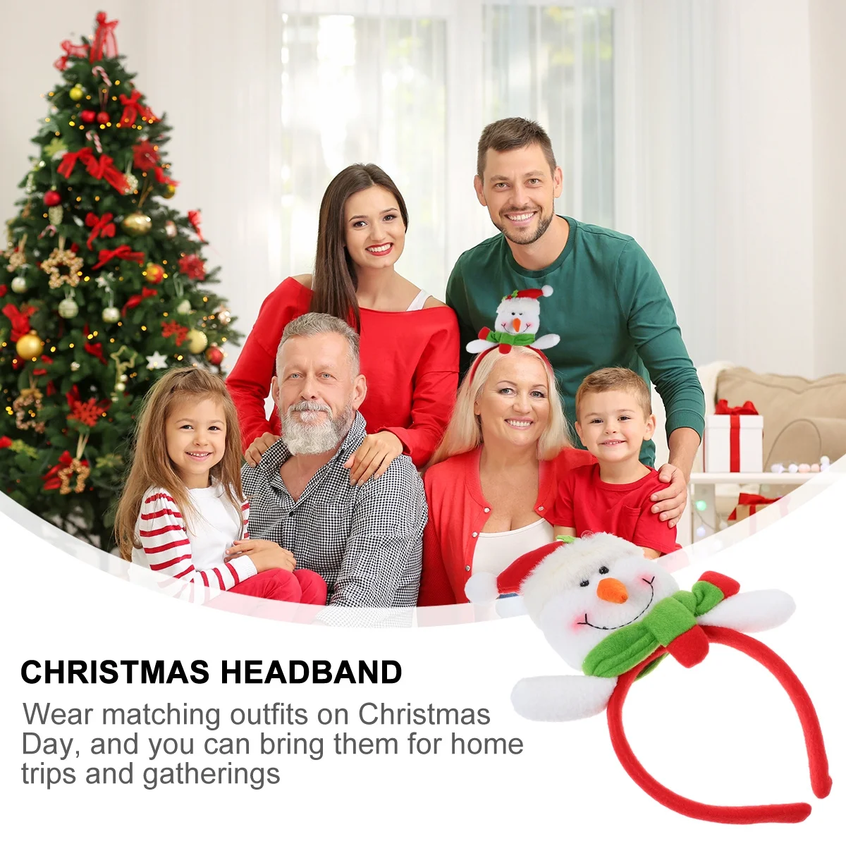

1Pcs Snowman Christmas Hair Band Cartoon Holiday Headband for Kids Reusable Party Birthday Cosplay Christmas Hair Hoop