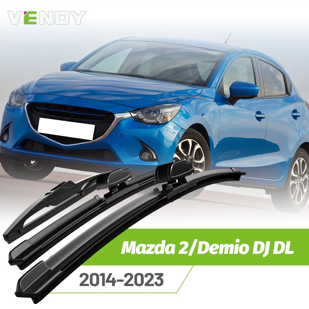 

Front & Rear Wiper Blades Set For Mazda Mazda 2/Demio DJ DL 2014-2023 Windshield Windscreen Window Rain Brushes 22"+17"+14"