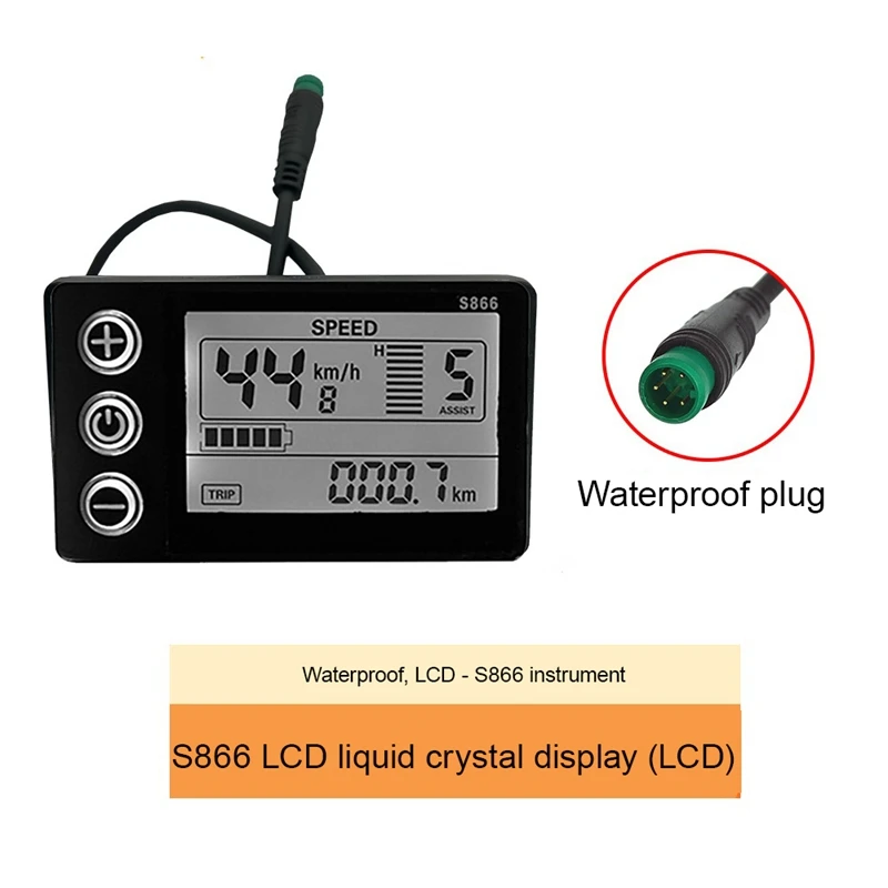 Controller System LCD Display 109R Finger Lever 30A 36V/48V 750W/1000W Motor S866 With Universal Controller Small Kit