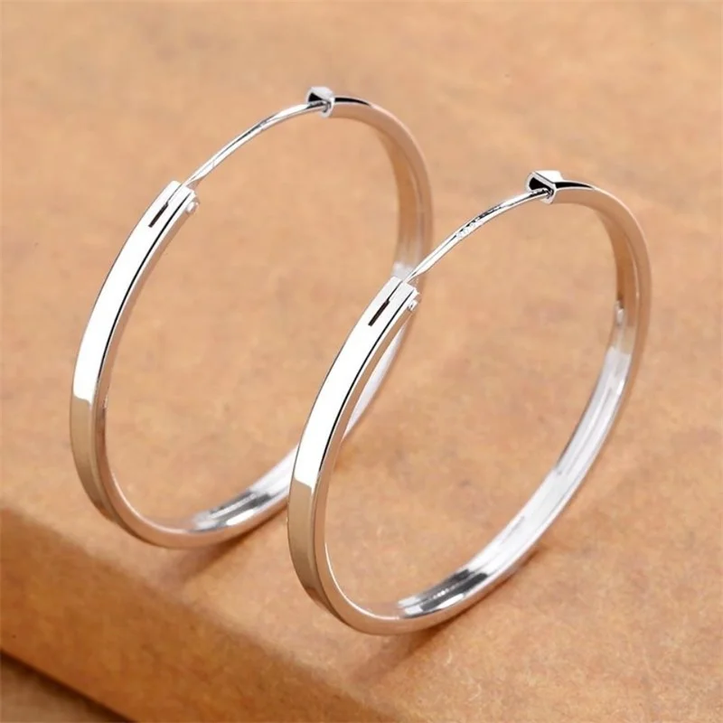 Neue modische Creolen für Damen, luxuriöser Qualitätsschmuck, Großhandel, Trendschmuck, 30–60 mm, ALC009 – Detail 6