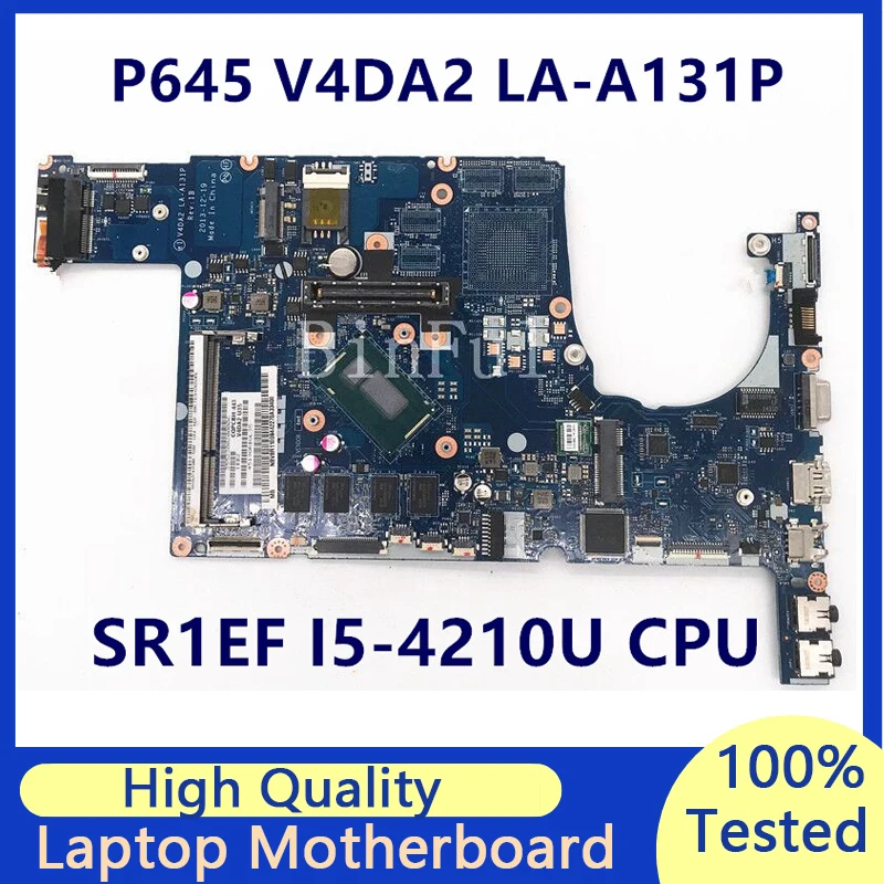 

Mainboard For Acer Travelmate P645 V4DA2 LA-A131P Laptop Motherboard With SR1EF I5-4210U CPU 100% Full Tested Working Well