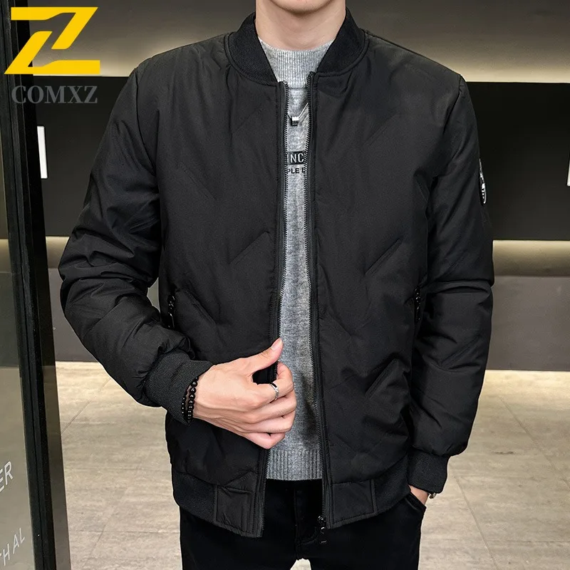COMXZ Bread Jacket High Quality Minimalist Windproof Business Commuting Padded Jacket Traveling Warm Winter Padding Men Clothing