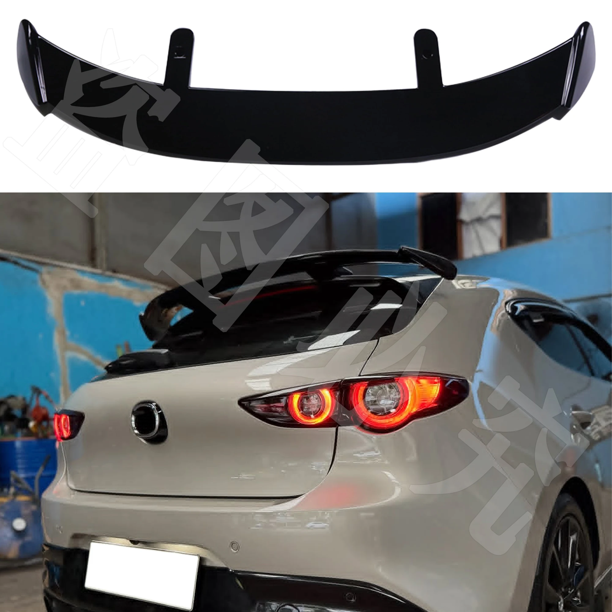 

For 2014-2019 Mazda Mazda 3 hatchback AE style roof spoiler car rear roof diffuser tail wing body kit modification accessories