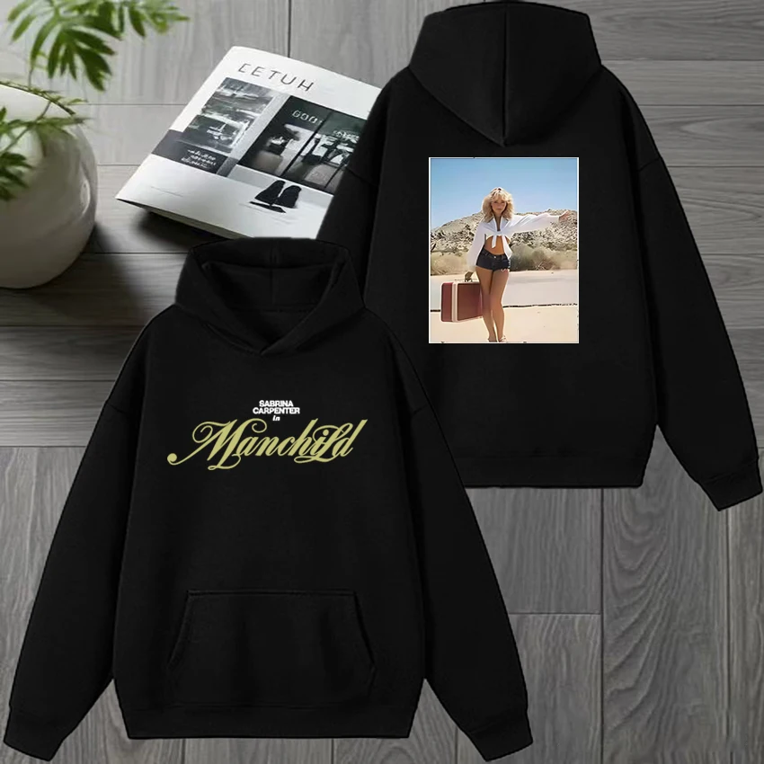 

2025 Sabrina Carpenter Manchild New Album Double Sided print pullover Unisex Fleece Casual Sweatshirt Men women fashion Hoodie