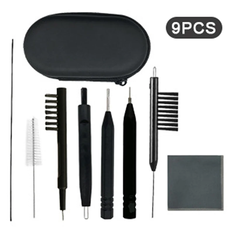 NEW 9Pcs Hearing Aid Cleaning Tools Hearing Aids Cleaning Kit Brush Vent Cleaner Cleaning Wire With Magnet And Wax Loop Cleaning