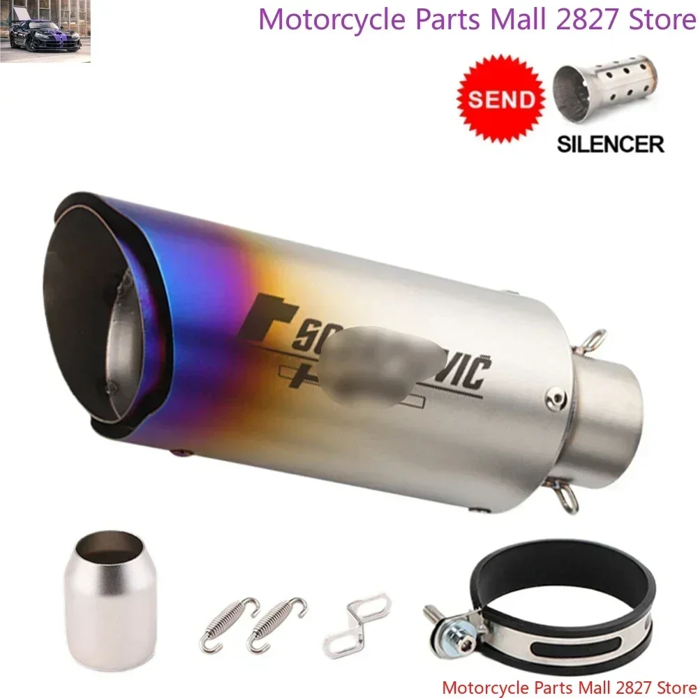 51mm Universal Motorrad Auspuffrohr Escape SC Schalldämpfer Mit DB Killer Für Z900 R3 R25 MT07 MT09 R1 Z400 Z650 CBR600